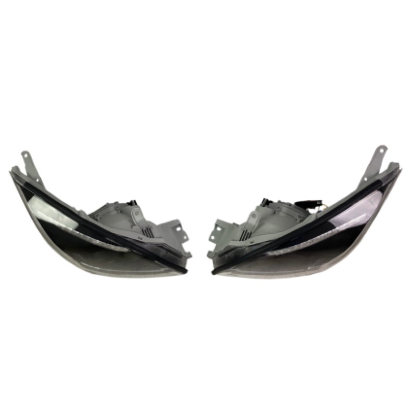 Φανάρια εμπρός Led Toyota Land Cruiser 120 (2003-2009) led - μαύρα , με λάμπες (Η7) - σετ 2τμχ.