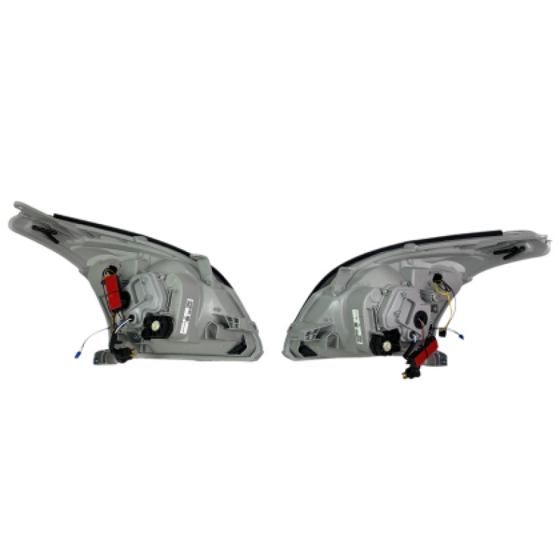 Φανάρια εμπρός Led Toyota Land Cruiser 120 (2003-2009) led - μαύρα , με λάμπες (Η7) - σετ 2τμχ.