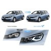 Φανάρια εμπρός Vw Golf 6 (2008-2014) led μαύρα, χωρίς λάμπες (D2S) - σετ 2τμχ.