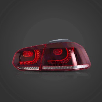 Πίσω φανάρια led Vw Golf 6 (2008-2014) GTI / R design με τρέχουμενο φλας, κόκκινα - σετ 2τμχ. Πίσω φανάρια led Vw Golf 6 (2008-2014) GTI / R design με τρέχουμενο φλας, κόκκινα - σετ 2τμχ.