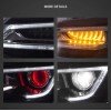 Φανάρια εμπρός Vw Polo (2009-2017) led μαύρα, χωρίς λάμπες (D2S) - σετ 2τμχ.