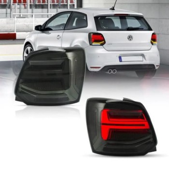 Πίσω φανάρια led Vw Polo (2009-2017) GTI / R design με τρέχουμενο φλας, φιμέ- σετ 2τμχ.