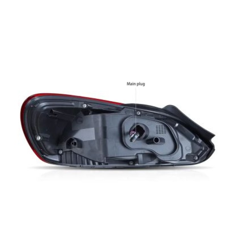 Πίσω φανάρια led Vw Scirocco (2009-2014) με τρέχουμενο φλας, κόκκινα - σετ 2τμχ.