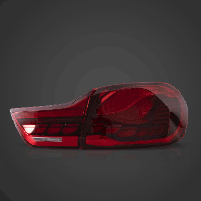 Πίσω φανάρια led BMW F32 / F33 / F36 / F82 / F83 (2014-2020) GTS design με τρέχουμενο φλας, κόκκινα - σετ 2τμχ.