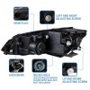 Φανάρια εμπρός Vw Golf 7.5 (2018-2021) led Silver line design, μαύρα, χωρίς λάμπες (D2S/H7) - σετ 2τμχ.