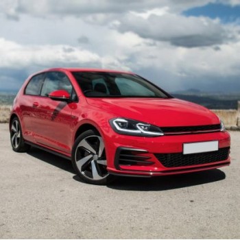 Φανάρια εμπρός Vw Golf 7.5 (2018-2021) led Silver line design, μαύρα, χωρίς λάμπες (D2S/H7) - σετ 2τμχ.