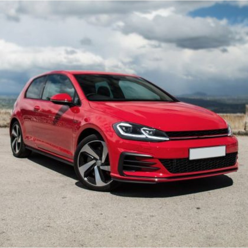 Φανάρια εμπρός Vw Golf 7.5 (2018-2021) led Silver line design, μαύρα, χωρίς λάμπες (D2S/H7) - σετ 2τμχ.
