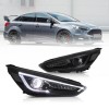 Φανάρια εμπρός Ford Focus (2015-2018) led μαύρα, χωρίς λάμπες (D2S) - σετ 2τμχ.
