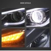 Φανάρια εμπρός Ford Focus (2015-2018) led μαύρα, χωρίς λάμπες (D2S) - σετ 2τμχ.