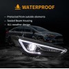 Φανάρια εμπρός Ford Focus (2015-2018) led μαύρα, χωρίς λάμπες (D2S) - σετ 2τμχ.