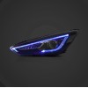 Φανάρια εμπρός Ford Focus (2015-2018) led μαύρα, χωρίς λάμπες (D2S) - σετ 2τμχ.