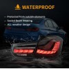 Πίσω φανάρια led BMW F30 / F80 (2012-2019) GTS design με τρέχουμενο φλας, φιμέ - σετ 2τμχ.
