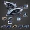 Φανάρια εμπρός Mercedes Vito W447 (2016-2023) led Matrix, μαύρα με DRL - σετ 2τμχ.