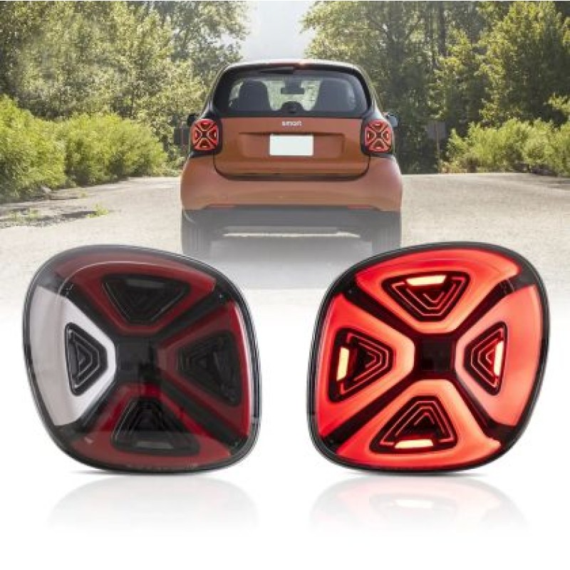 Πίσω φανάρια led SMART W453 (2015-2019) Fortwo / Forfour κόκκινα - σετ 2τμχ.