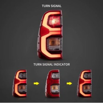 Πίσω φανάρια led Toyota Hilux (2015-2022) κόκκινα - σετ 2τμχ.