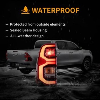 Πίσω φανάρια led Toyota Hilux (2015-2022) κόκκινα - σετ 2τμχ.