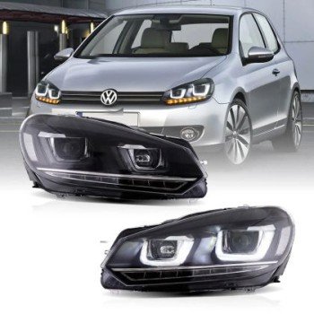 Φανάρια εμπρός Vw Golf 6 (2008-2014) led Demon Eyes design, μαύρα, χωρίς λάμπες (D2S) - σετ 2τμχ. Φανάρια εμπρός Vw Golf 6 (2008-2014) led Demon Eyes design, μαύρα, χωρίς λάμπες (D2S) - σετ 2τμχ.