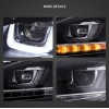 Φανάρια εμπρός Vw Golf 6 (2008-2014) led Demon Eyes design, μαύρα, χωρίς λάμπες (D2S) - σετ 2τμχ.
