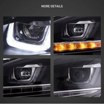 Φανάρια εμπρός Vw Golf 6 (2008-2014) led Demon Eyes design, μαύρα, χωρίς λάμπες (D2S) - σετ 2τμχ. Φανάρια εμπρός Vw Golf 6 (2008-2014) led Demon Eyes design, μαύρα, χωρίς λάμπες (D2S) - σετ 2τμχ.