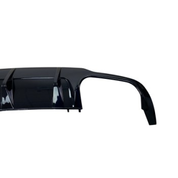 Diffuser Mercedes W204 C-Class (2007-2013) για C63 προφυλακτήρα AMG Style - μαύρο γυαλιστερό