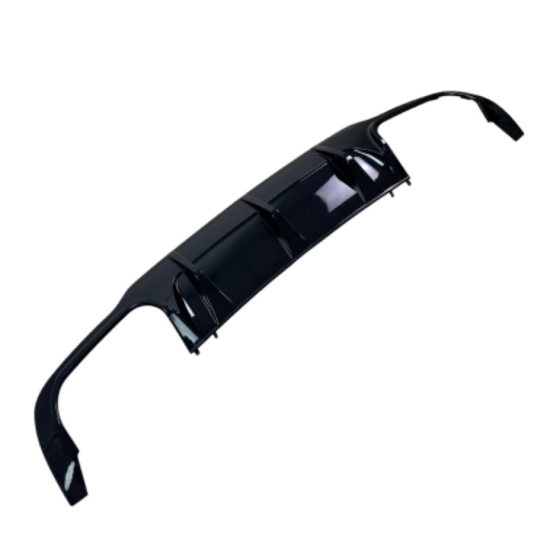 Diffuser Mercedes W204 C-Class (2007-2013) για C63 προφυλακτήρα AMG Style - μαύρο γυαλιστερό