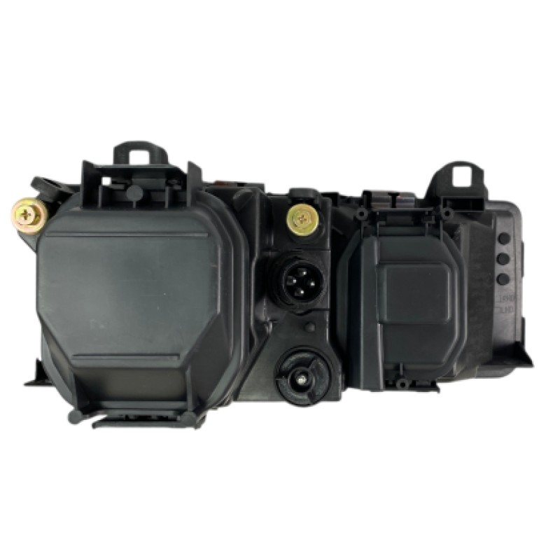 Φανάρια εμπρός BMW E36 (1991-1999) sedan / coupe, μαύρα με led angel eyes- σετ 2τμχ.
