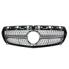 Μάσκα Mercedes W176 A-Class (2013-2015) - Diamond design, μάυρη με πλαίσιο χρωμίου