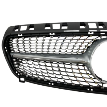 Μάσκα Mercedes W176 A-Class (2013-2015) - Diamond design, μάυρη με πλαίσιο χρωμίου Μάσκα Mercedes W176 A-Class (2013-2015) - Diamond design, μάυρη με πλαίσιο χρωμίου