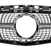 Μάσκα Mercedes W176 A-Class (2013-2015) - Diamond design, μάυρη με πλαίσιο χρωμίου