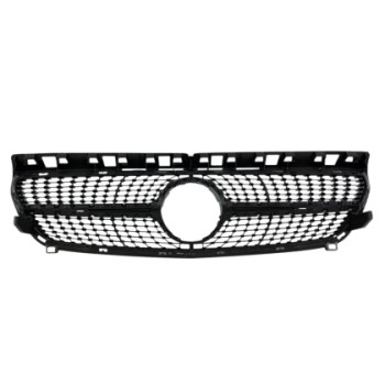 Μάσκα Mercedes W176 A-Class (2013-2015) - Diamond design, μάυρη με πλαίσιο χρωμίου Μάσκα Mercedes W176 A-Class (2013-2015) - Diamond design, μάυρη με πλαίσιο χρωμίου
