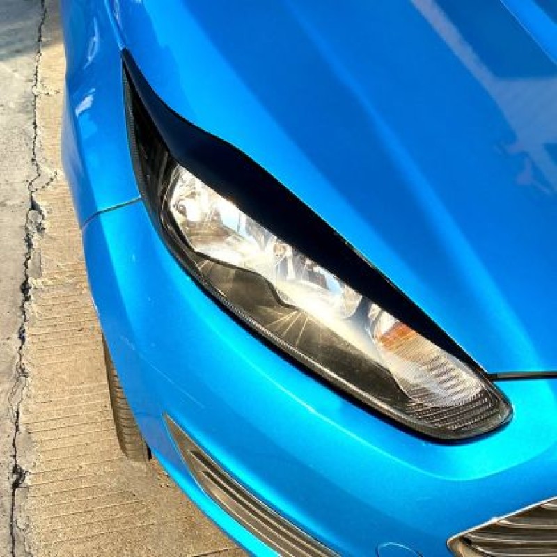 Φρυδάκια φαναριών Ford Fiesta (2013-2014) MK 6.5 - μαύρα γυαλιστερά