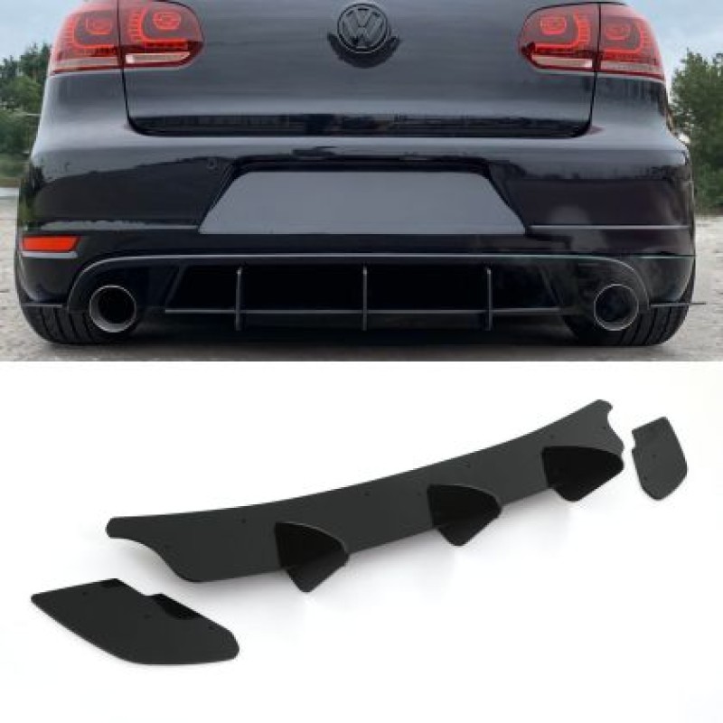 Diffuser προφυλακτήρα Vw Golf 6 GTI - μαύρο γυαλιστερό