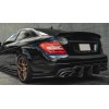 Diffuser Mercedes W204 C-Class (2007-2013) για C63 προφυλακτήρα AMG Style - μαύρο γυαλιστερό