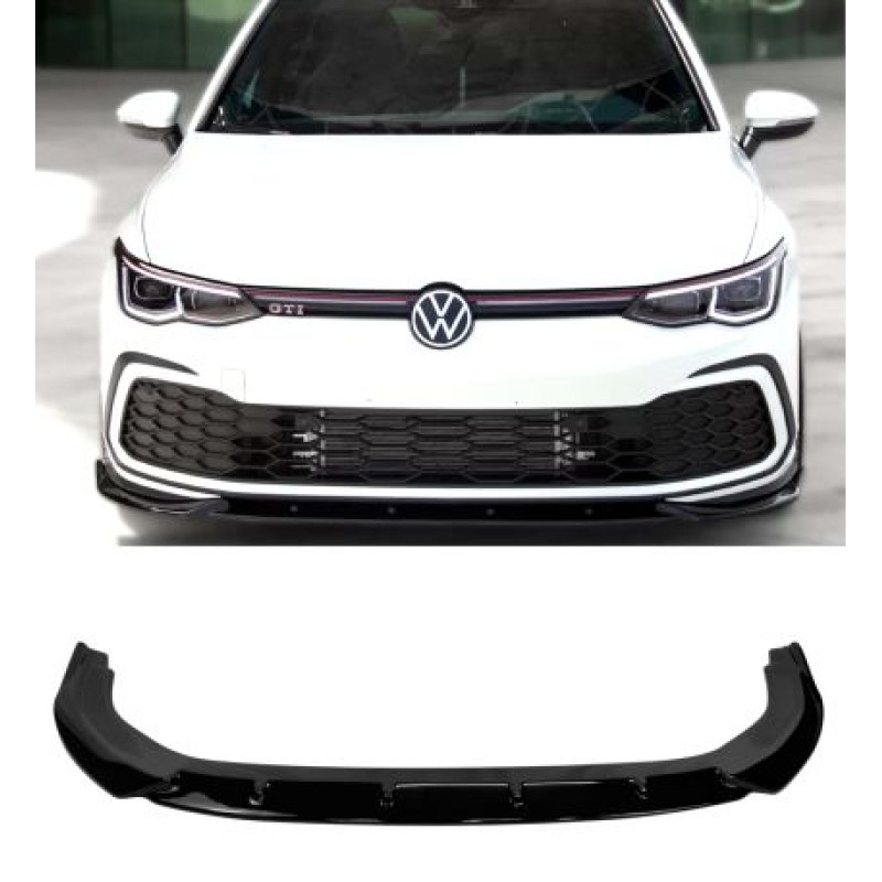 Spoiler προφυλακτήρα Vw Golf 8 GTI - μαύρο γυαλιστερό