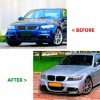 Spoiler εμπρός προφυλακτήρα για BMW E90 (2008-2012) M Performance Style - μαύρο γυαλιστερό