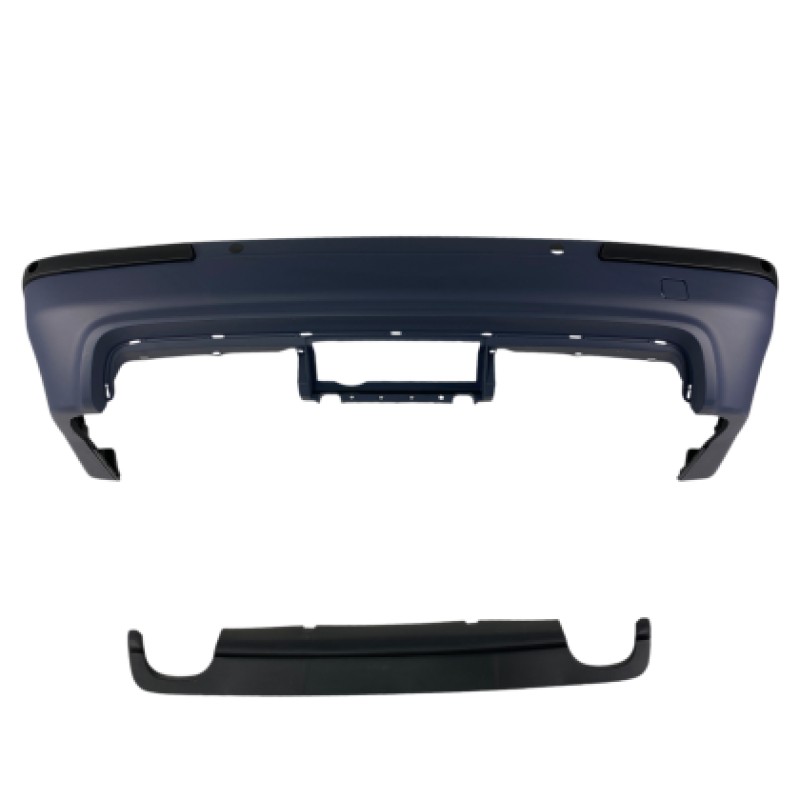 Πίσω προφυλακτήρας BMW E39 sedan με διπλό diffuser - M5 design με ανοίγματα parktronic