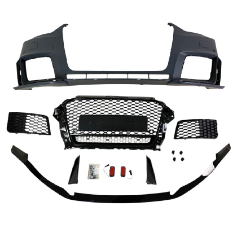 Προφυλακτήρας εμπρός Audi A3 (2012-2016) 3/5 πορτο- RS3 design με ανοίγματα parktronic