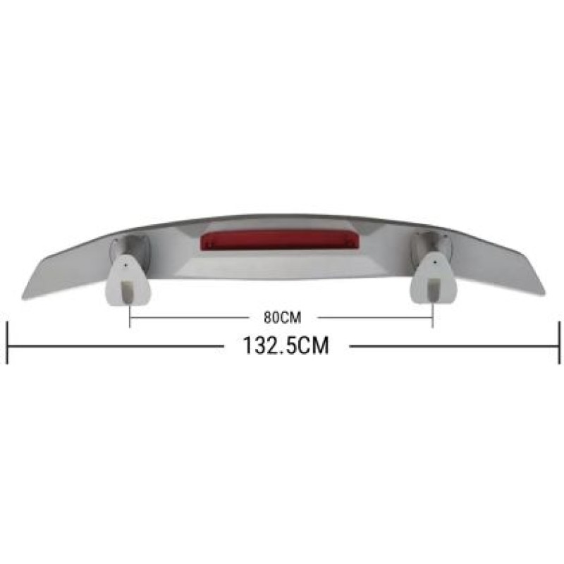 Αεροτομή οροφής universal 132.5cm με τρίτο στοπ και μήκος εγκατάστασης 80cm - μαύρη γυαλιστερή