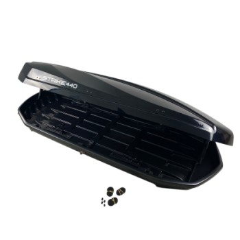 Μπαγκαζιέρα οροφής Junior Strike 199x84x41cm με διπλό άνοιγμα και κλειδί, 480 λίτρα - μαύρη γυαλιστερή Μπαγκαζιέρα οροφής Junior Strike 199x84x41cm με διπλό άνοιγμα και κλειδί, 480 λίτρα - μαύρη γυαλιστερή