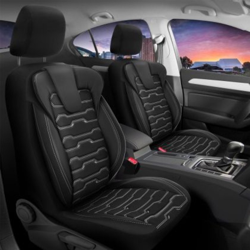 3D Δερμάτινα καλύμματα καθισμάτων Streetech Sport SP11 - μαύρο χρώμα