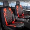 3D Δερμάτινα καλύμματα καθισμάτων Streetech Classy - μαύρο χρώμα με κόκκινες λεπτομέρειες