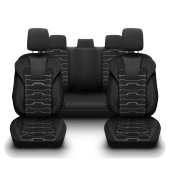 3D Δερμάτινα καλύμματα καθισμάτων Streetech Sport SP11 - μαύρο χρώμα
