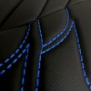3D Δερμάτινα καλύμματα καθισμάτων Streetech Classy - μαύρο χρώμα με μπλε λεπτομέρειες