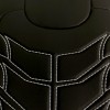 3D Δερμάτινα καλύμματα καθισμάτων Streetech Classy - μαύρο χρώμα με λευκές λεπτομέρειες