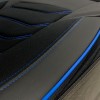 3D Δερμάτινα καλύμματα καθισμάτων Streetech Carbon - μαύρο χρώμα με μπλε ραφές