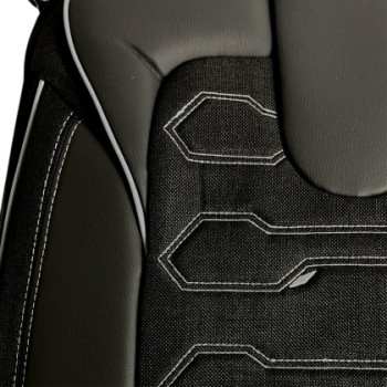 3D Δερμάτινα καλύμματα καθισμάτων Streetech Sport SP11 - μαύρο χρώμα