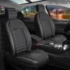 3D Δερμάτινα καλύμματα καθισμάτων Streetech Palermo - μαύρο χρώμα με γκρι ραφές