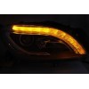 Φανάρια εμπρός Mercedes ML W166 (2011-2016) led , μαύρα , με λάμπες (Η9) - σετ 2τμχ.