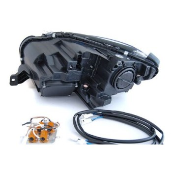 Φανάρια εμπρός Mercedes ML W166 (2011-2016) led , μαύρα , με λάμπες (Η9) - σετ 2τμχ.