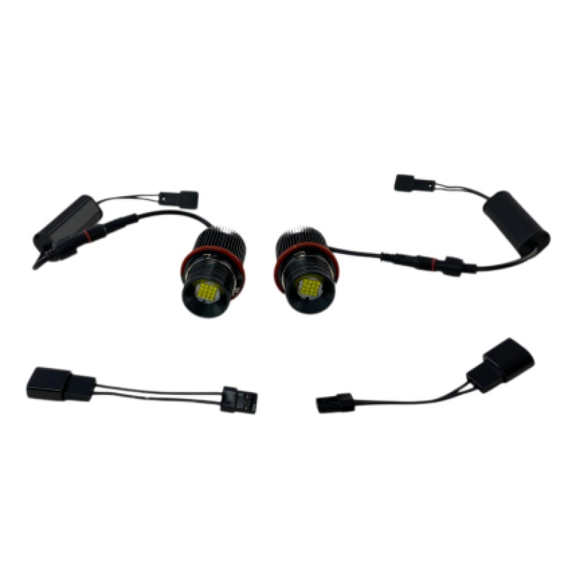 Angel eyes BMW E39 / E60 / E53 X5 / E65 / E87 / E63 160W led - λευκό χρώμα, 7000 lumen - 2τμχ.